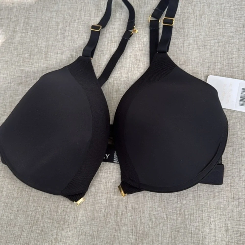 Lively The Front Close‎ black wireless J hook t shirt bra black 34DDD